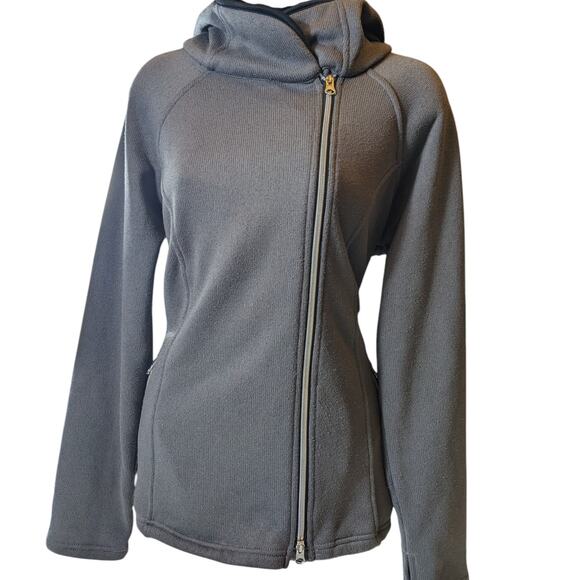 Dover Saddlery Fleece Jacket Womens Medium Hooded Full Zip Equestrian Activewear - Picture 1 of 13